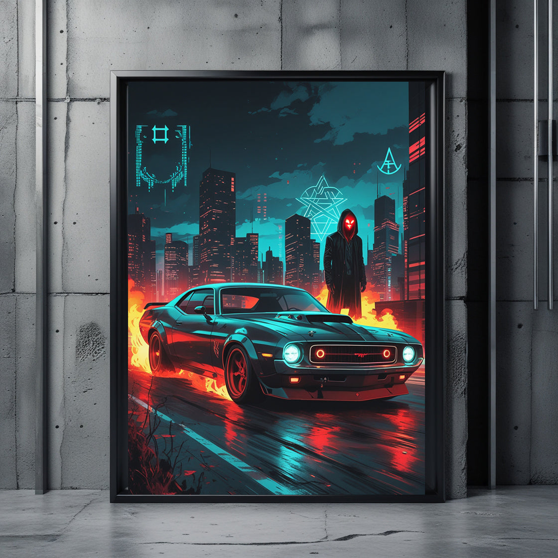 Wandbild, Poster, Motiv, Backlightfolie, Flame Car