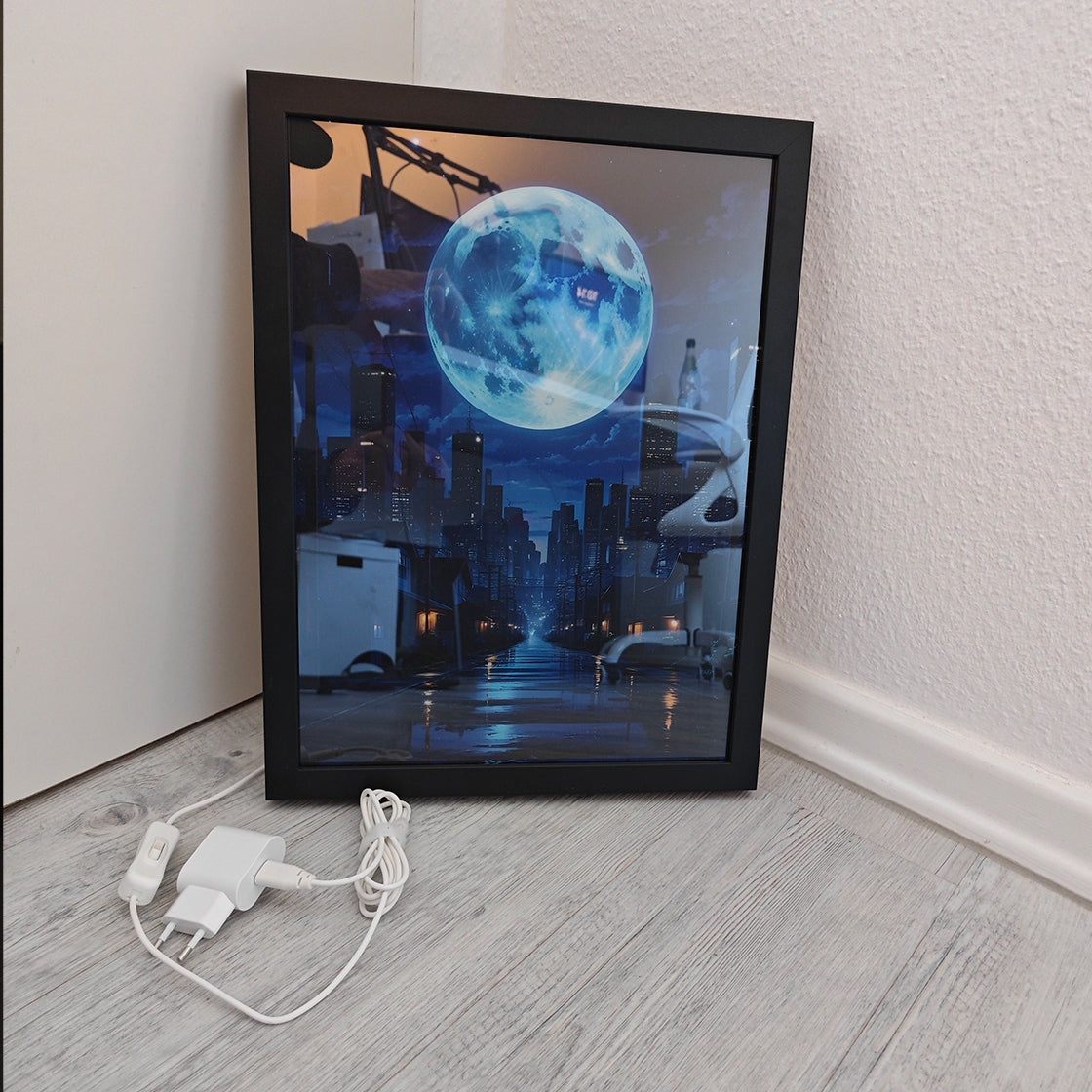 LED-Bild, Leuchtbild, Rahmen Motiv
