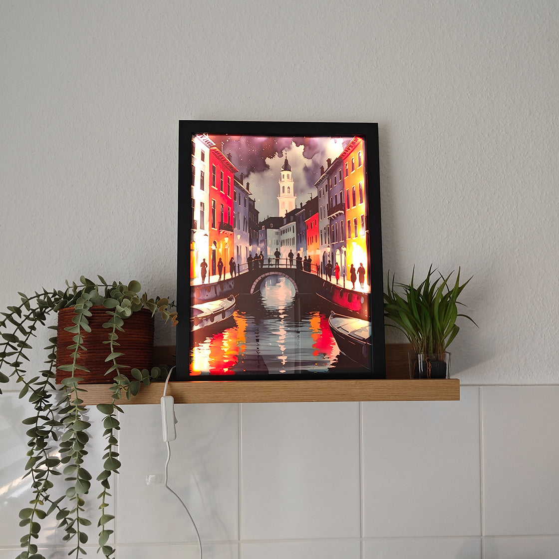 LED-Leuchtbild, Bild, Bilderrahmen, Kunst, Kunstwerk, Dekoration