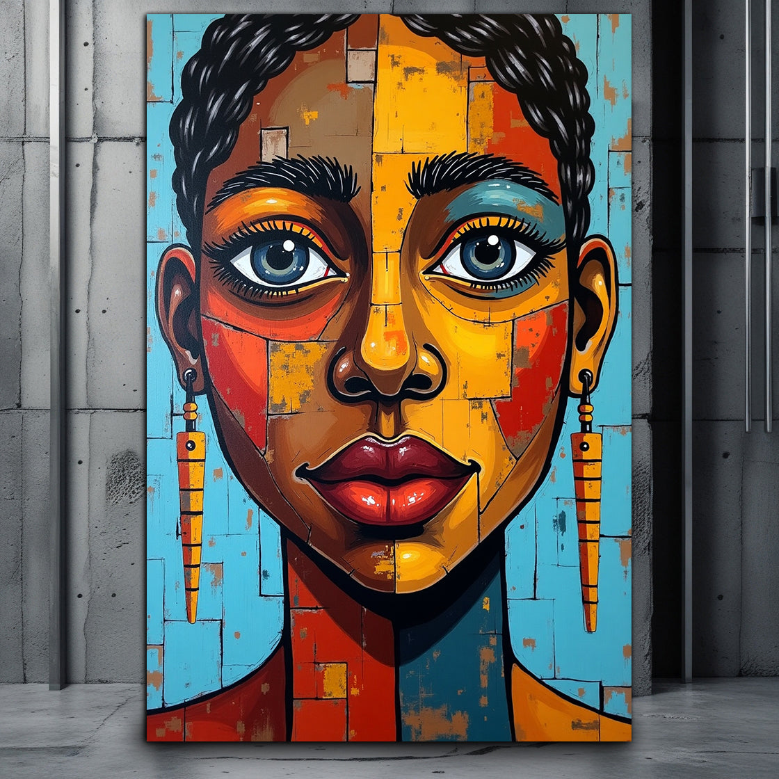 Digital Design, Poster African Mosaik Face