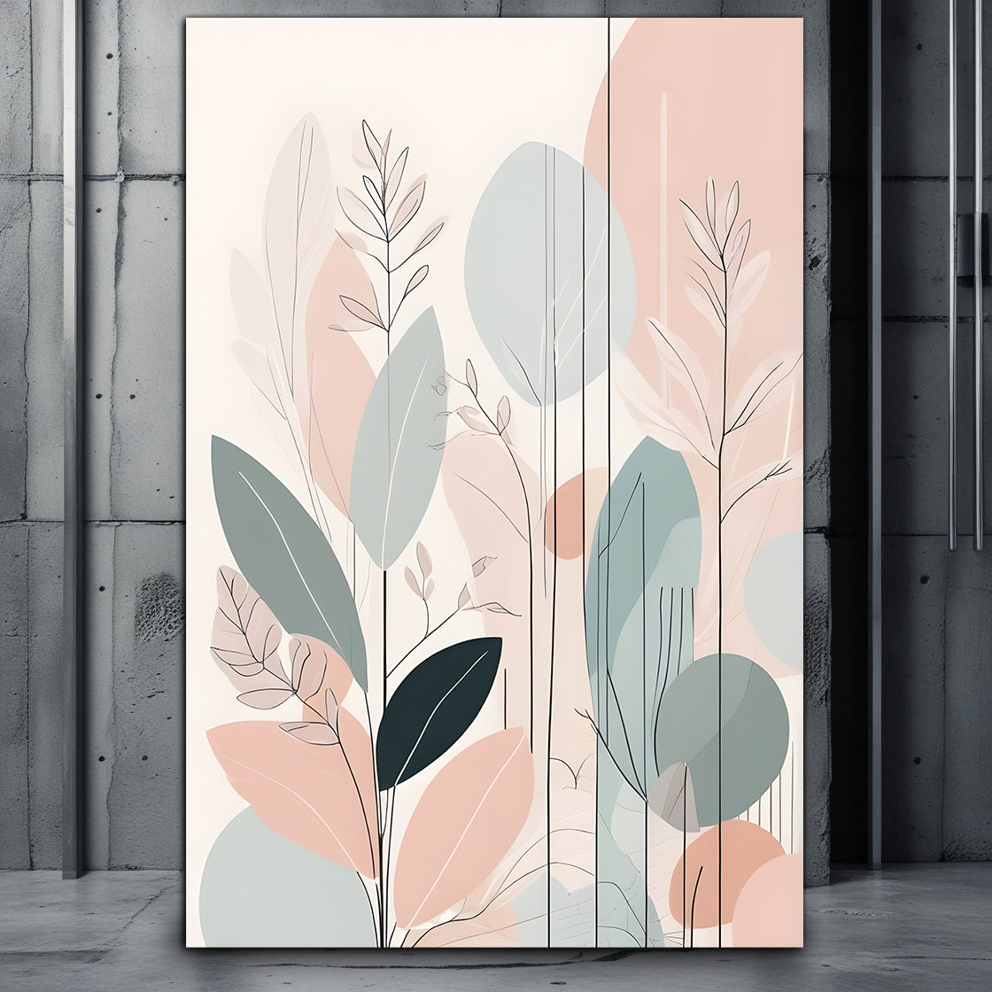 Artwork, Poster, Leafs and Thin Lines