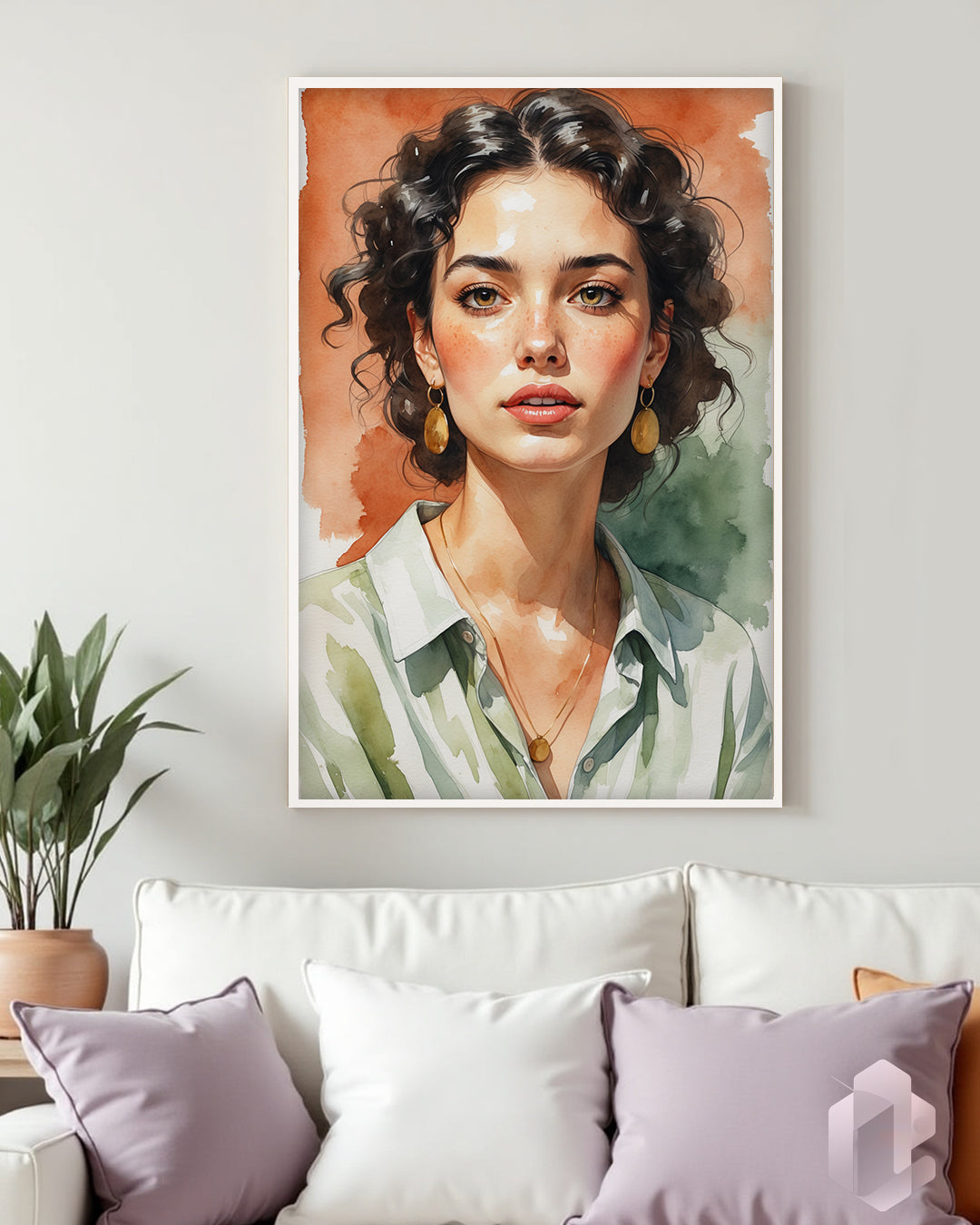 Gerahmtes Poster: Motiv Flamenco Spirit Mockup Couch