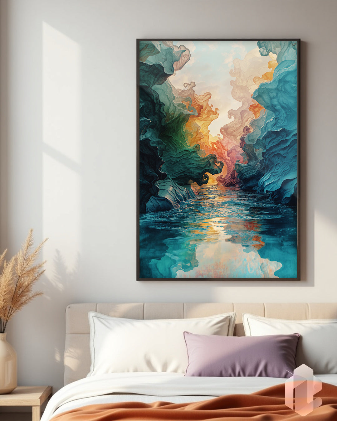 Gerahmtes Poster: Nature Veins im Schlafzimmer