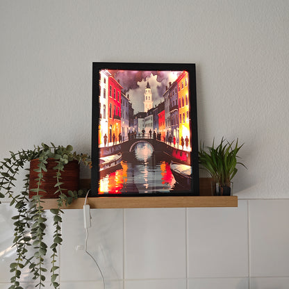 LED-Leuchtbild, Bild, Bilderrahmen, Kunst, Kunstwerk, Dekoration
