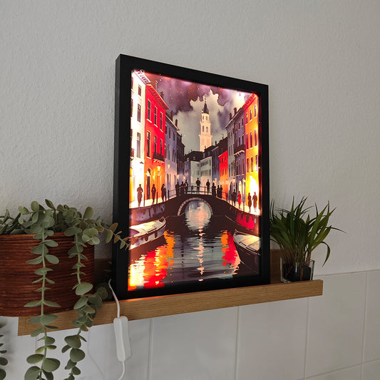 LED-Leuchtbild, Bild, Bilderrahmen, Kunst, Kunstwerk, Dekoration