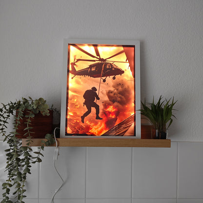 LED-Leuchtbild, Bild Bilderrahmen, Kunst, Kunstwerk, Design, Motiv, Dekoration
