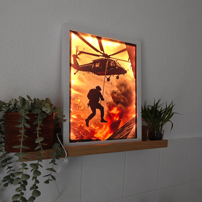 LED-Leuchtbild, Bild Bilderrahmen, Kunst, Kunstwerk, Design, Motiv, Dekoration