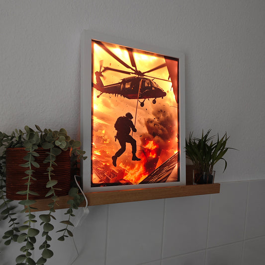 LED-Leuchtbild, Bild Bilderrahmen, Kunst, Kunstwerk, Design, Motiv, Dekoration