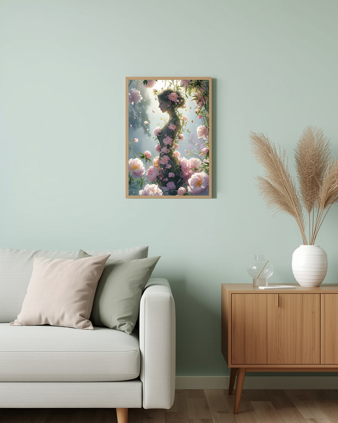 Poster Floral Silence Portrait Living Room
