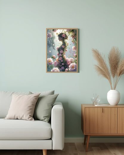 Poster Floral Silence Portrait Living Room