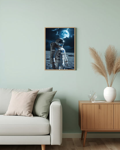 Poster Moon Astronaut Living Room
