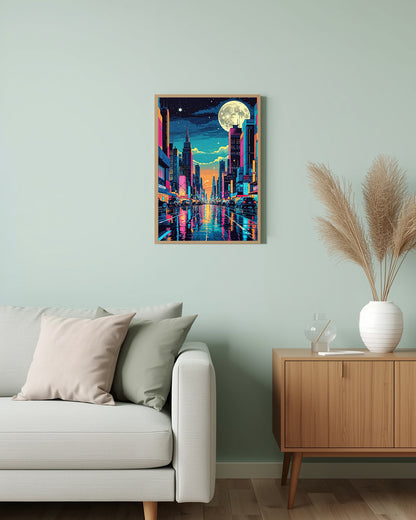 Poster Urban Kaleidoscope Abstract Living Room