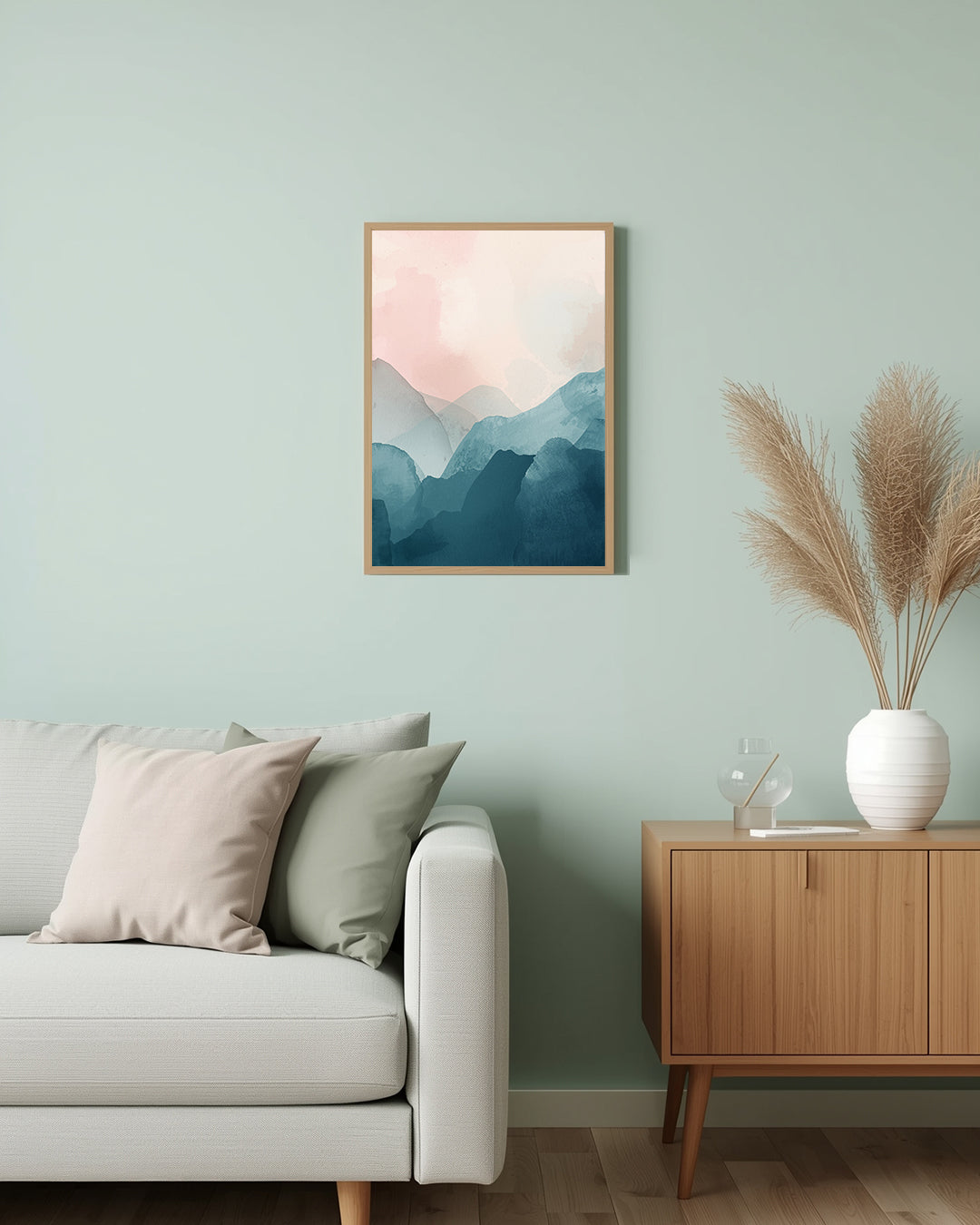 Abstraktes Poster „Calm Radiance“ – perfektes Geschenk für stilbewusste Einrichtungsliebhaber und Freunde moderner Kunst.