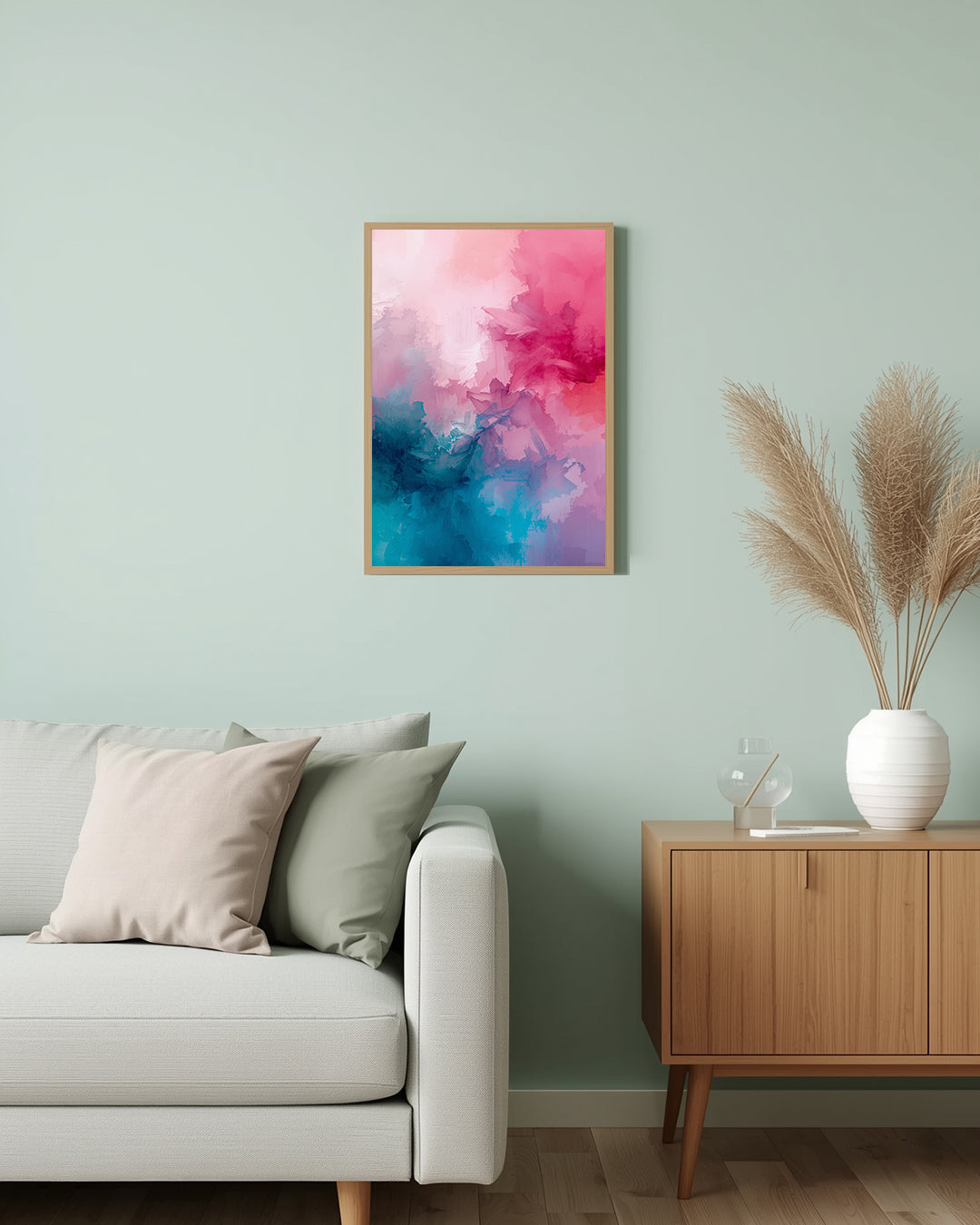 Abstraktes Poster „Soft Bloom“ – perfektes Geschenk für Freunde und Familie, die moderne, stilvolle Einrichtung lieben 30x40cm.