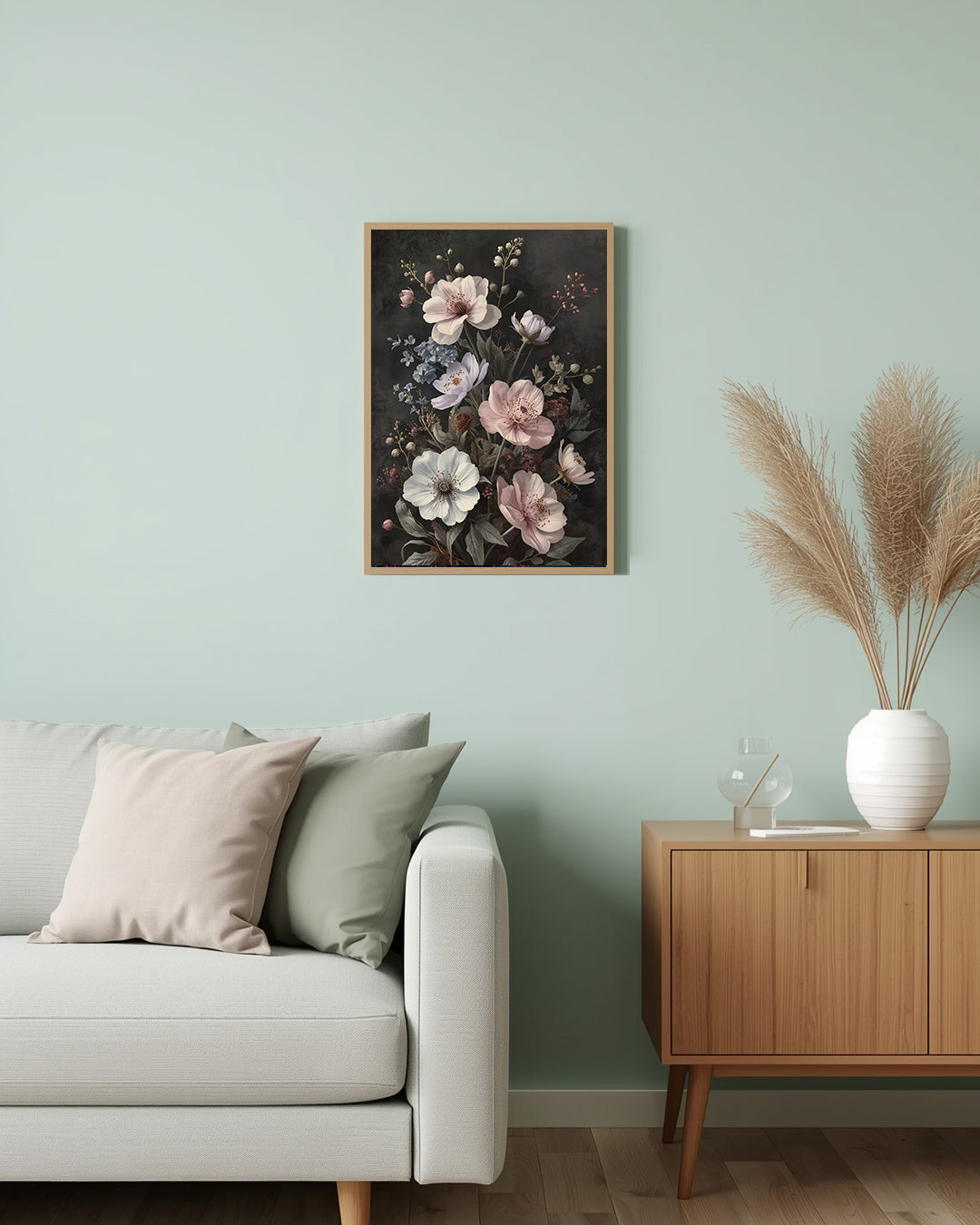 Klassisches Blumenmotiv Poster im Vintage-Stil „Antique Floral“ für eine elegante und zeitlose Atmosphäre