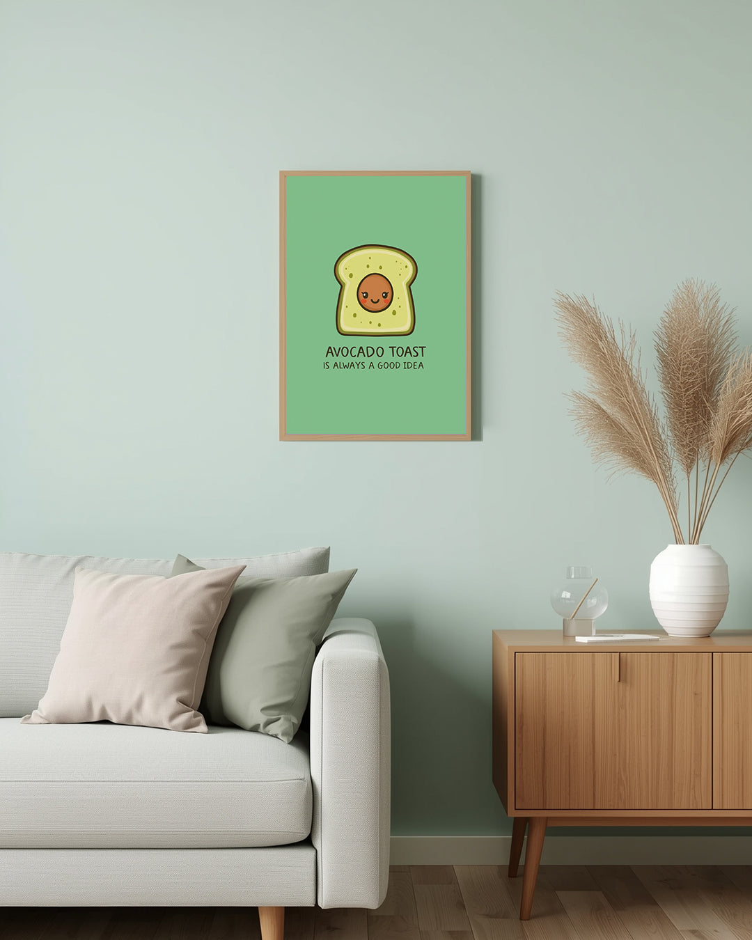 Spruchposter „Avocado Toast“ – modernes Poster für Avocado-Liebhaber und alle, die Humor und Stil mögen 30x40cm.