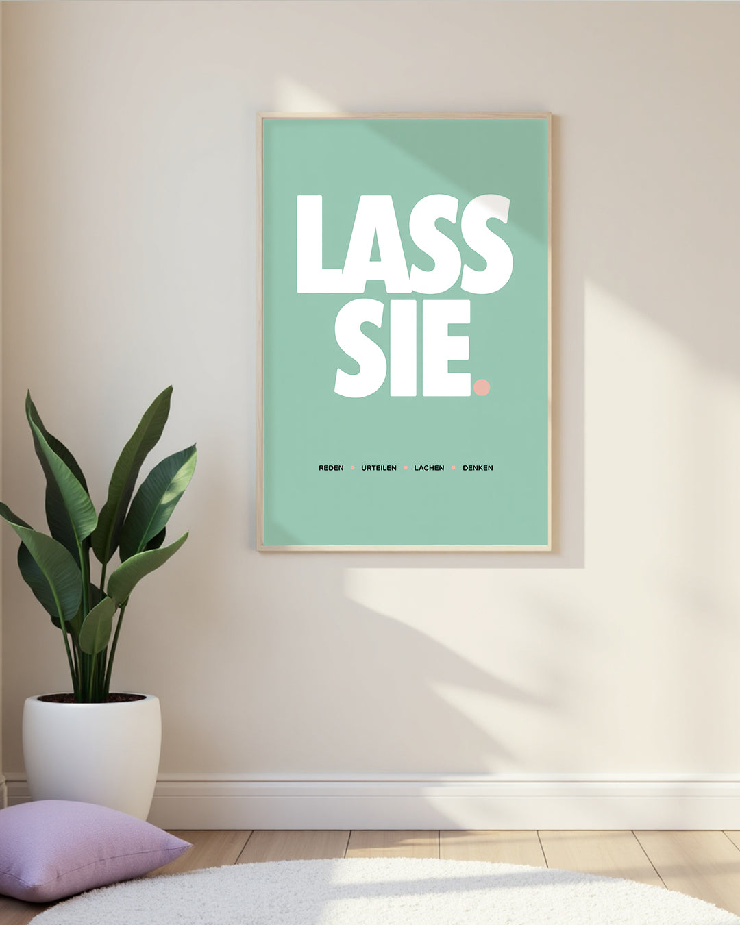 Modernes Motivationsposter LASS SIE – mentale Stärke und Erfolg sichtbar machen