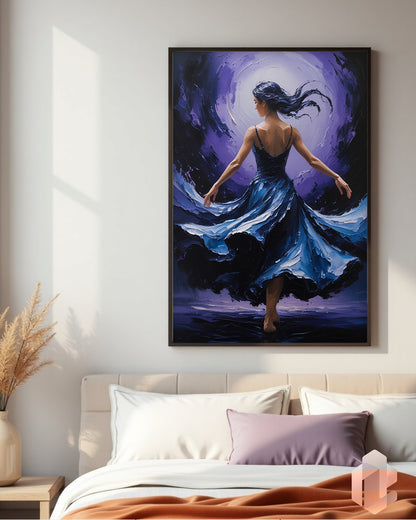 „Last Dance“ Poster: Ausdrucksstarker Tanz mit eleganter Frau für eine lebendige Wanddekoration