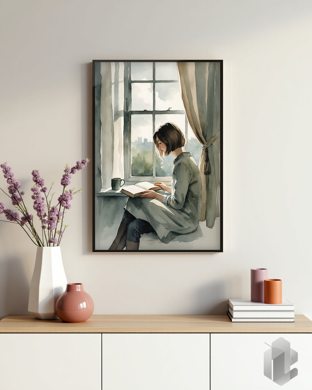 Gerahmtes Poster: Motiv Quiet Moments auf Kommode