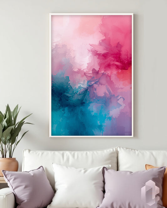 Gerahmtes Poster: Soft Bloom Mockup Couch