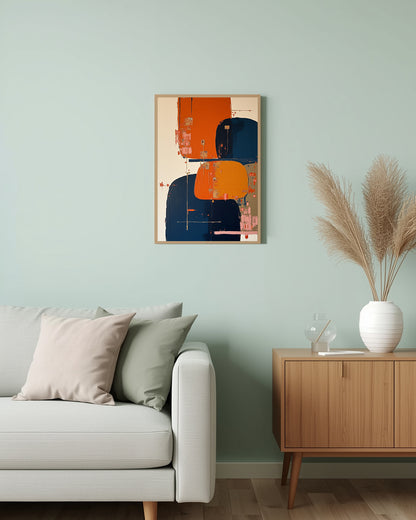 Moderne Wanddekoration „Organic Shapes“ mit organischen Formen für ein minimalistisches Ambiente