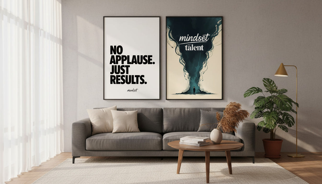 Moderne Poster in 50x70 cm Motivationsposter in Wohnzimmer
