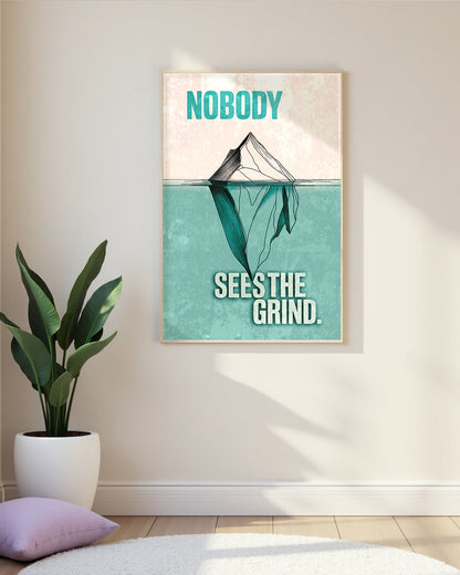 Wandbild Motivation Eisberg Symbol für Disziplin und harte Arbeit