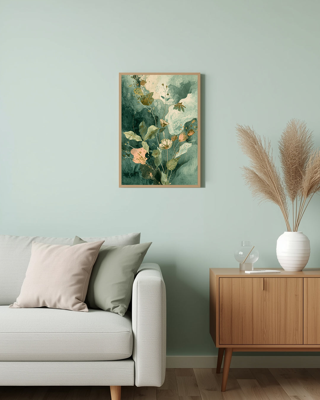 Abstraktes Pflanzen Poster „Vital Bloom“ – perfektes Geschenk für naturverbundene Freunde und Fans minimalistischer Ästhetik.