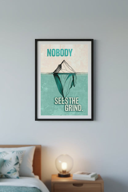 Eisberg Poster Motivation für Büro und Homeoffice mit inspirierendem Zitat