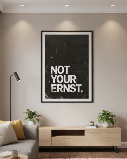 Poster mit lustigem Spruch für Wohnzimmer oder Flur